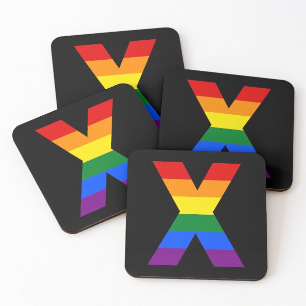 Item preview, Pride Rainbow Initial Letter X Name Customized designed and sold by prideXrainbow.