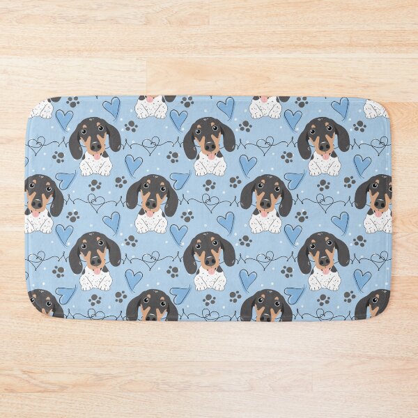 Item preview, LOVE White Black Tan Piebald Dachshund Sausage Dog designed and sold by Lulupainting.