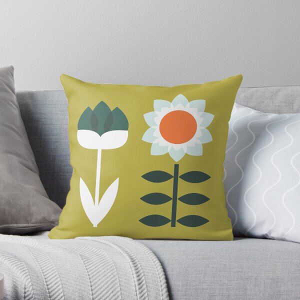 Set Sun Olive Throw Pillow