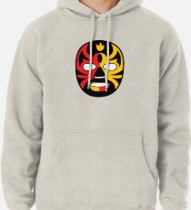 "Lucha Libre" (Free Fight) Mexican Wrestling Mask Red & Yellow Fire Pullover Hoodie