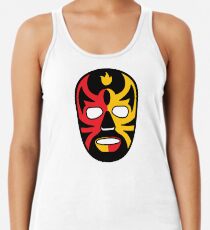 "Lucha Libre" (Free Fight) Mexican Wrestling Mask Red & Yellow Fire Women's Tank Top