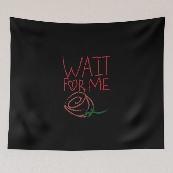 Item preview, Wait For Me With Rose Sticker designed and sold by Sapphiresacosta.