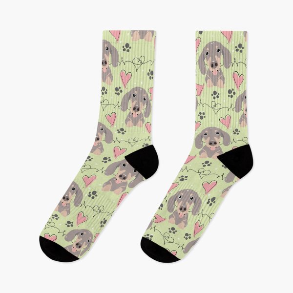 Item preview, LOVE fawn isabella Tan Dachshund Sausage Dog designed and sold by Lulupainting.