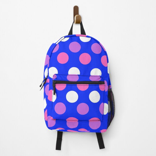 Item preview, White, Magenta and Pink Polka Dot Pattern on Blue Background  designed and sold by jj2018.