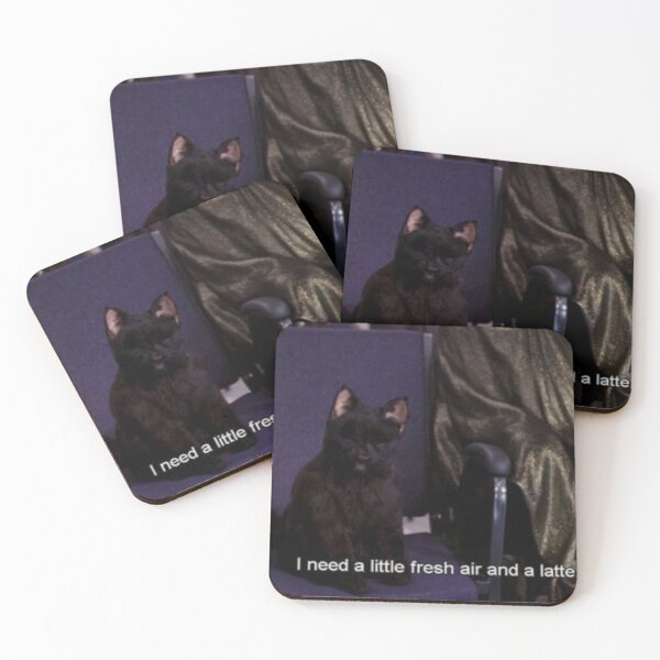 Item preview, Salem the Cat - “I need a little fresh air and a latte” designed and sold by R-uby.