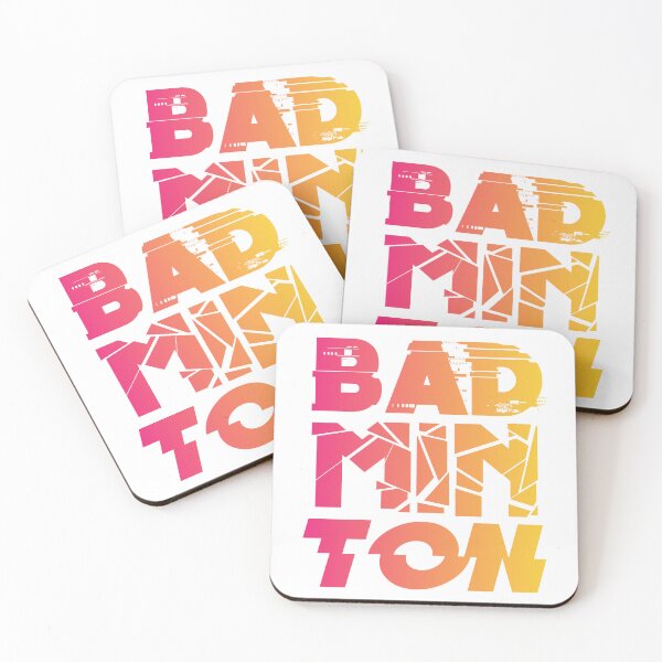 Item preview, Badminton Distorted Grungy Typography designed and sold by Designs by Lee.