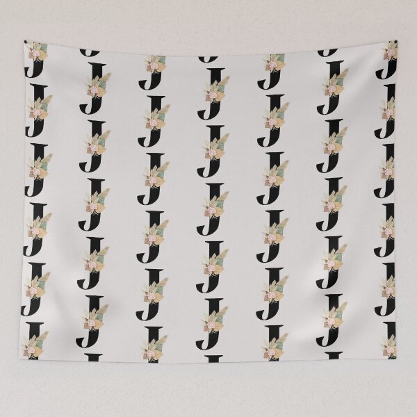 Item preview, letter j floral designed and sold by LU NA.