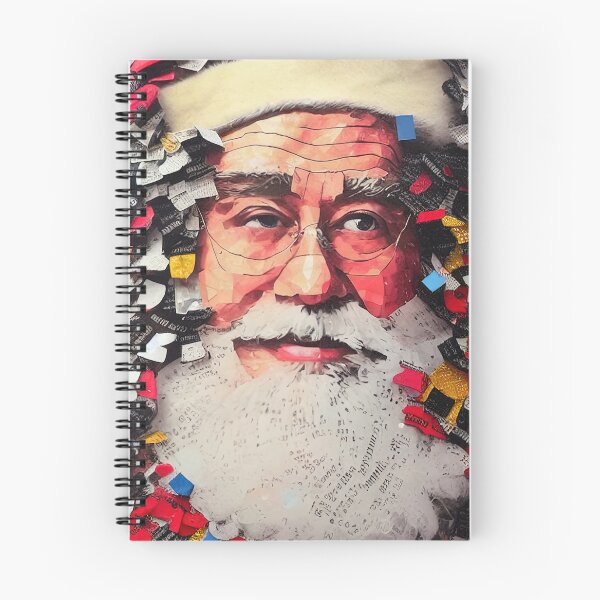 Item preview, Popart Santa made of Newspaper Snippets designed and sold by XmasPatterns.