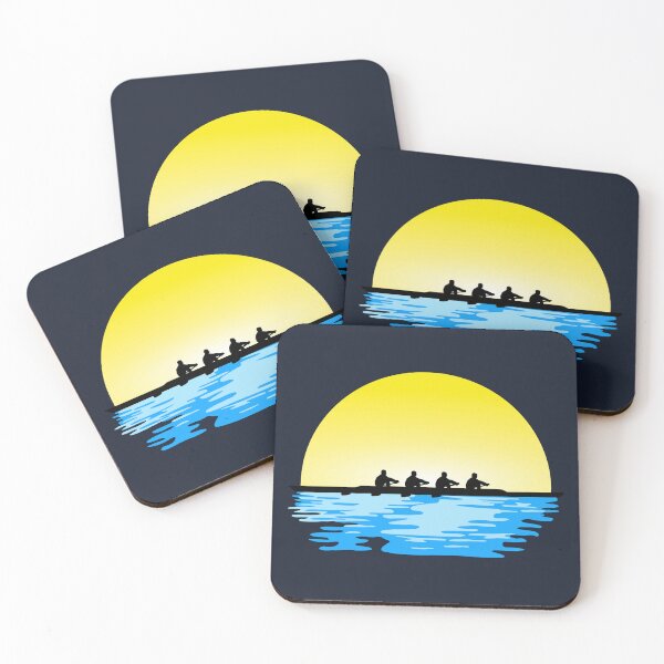 Artikelvorschau, Rudern, Ruderboot, Wasser und Sonnenuntergang entworfen und verkauft von claudiasartwork.