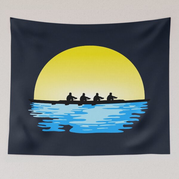 Artikelvorschau, Rudern, Ruderboot, Wasser und Sonnenuntergang entworfen und verkauft von claudiasartwork.