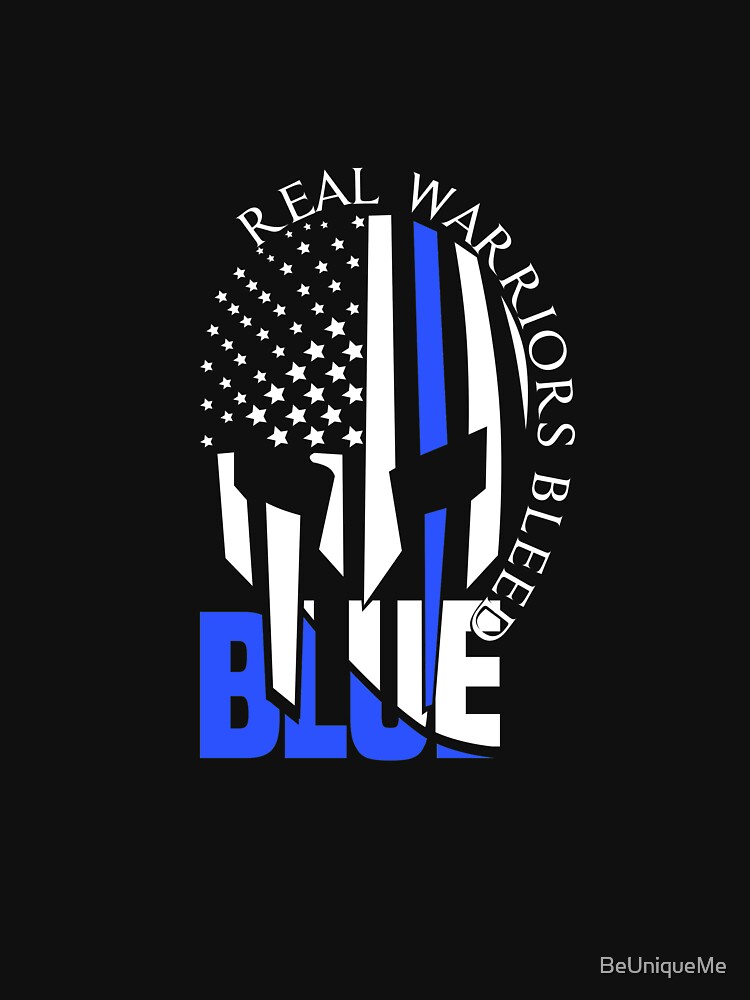 Real Warriors Bleed Blue' Unisex Premium T-Shirt