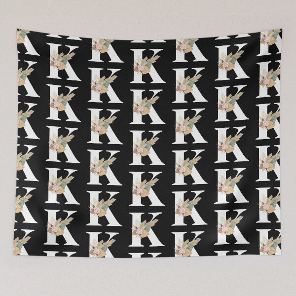 Item preview, letter k floral designed and sold by LU NA.