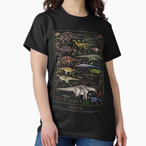 Vista previa del artículo con la obra «Dinosaurios IV», diseñado y vendido por Emily Higgs.