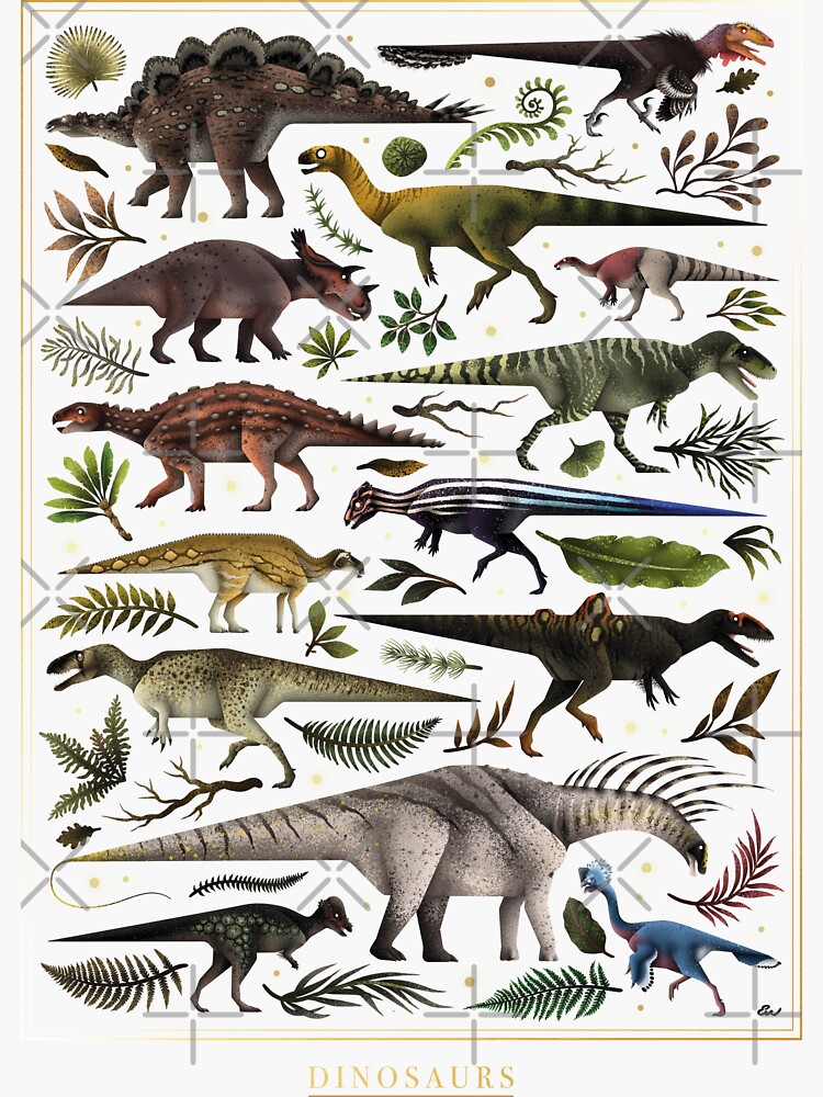 Dinosaurs III Poster for Sale by Emily Higgs