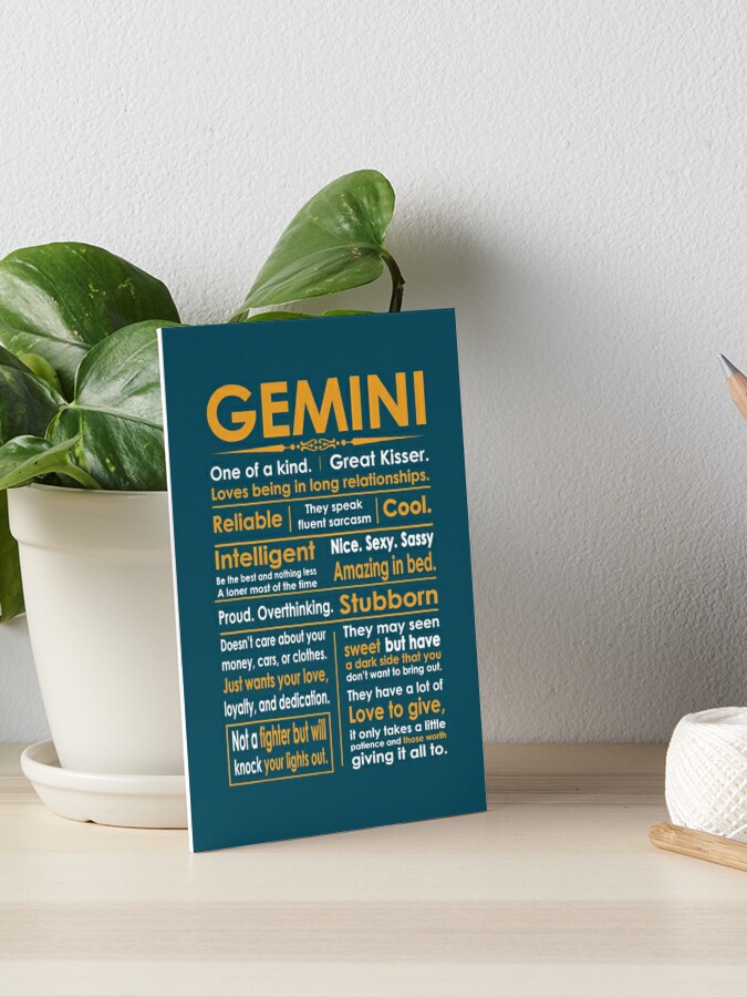 Funny Gemini Zodiac Sign Horoscope Birthday Art Board Print