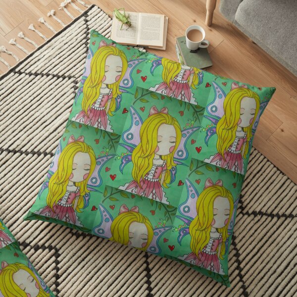 Cara and her Caterpillars By Michelle Floor Pillow
