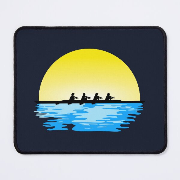 Item preview, Rowing, Crew, Woman Quad Rowing team on water and sunset designed and sold by claudiasartwork.