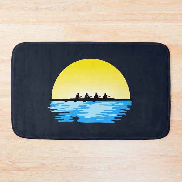 Item preview, Rowing, Crew, Woman Quad Rowing team on water and sunset designed and sold by claudiasartwork.