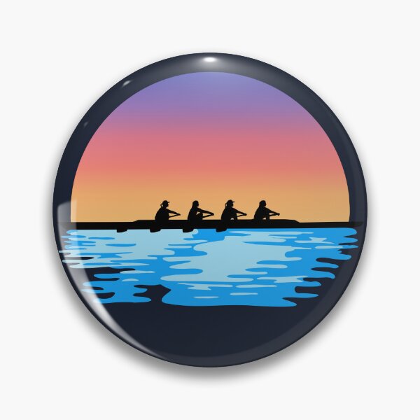 Item preview, Rowing, Crew, Woman Quad Rowing team on water and sunset designed and sold by claudiasartwork.