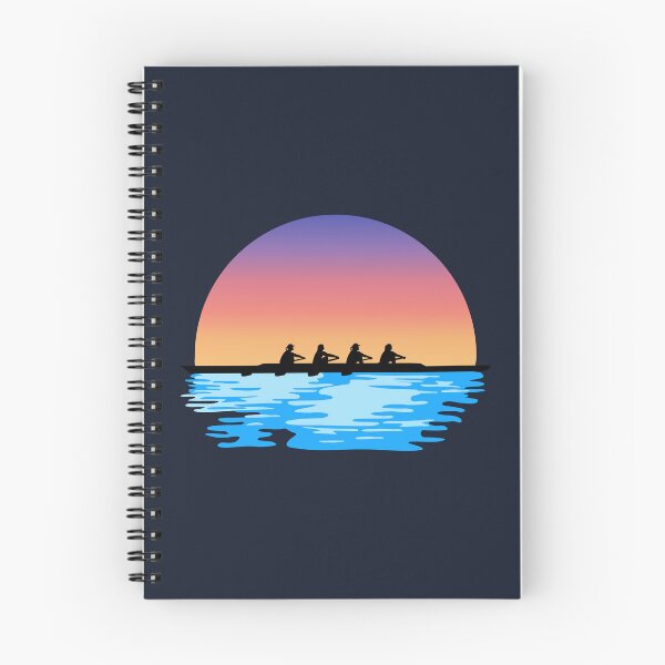 Item preview, Rowing, Crew, Woman Quad Rowing team on water and sunset designed and sold by claudiasartwork.