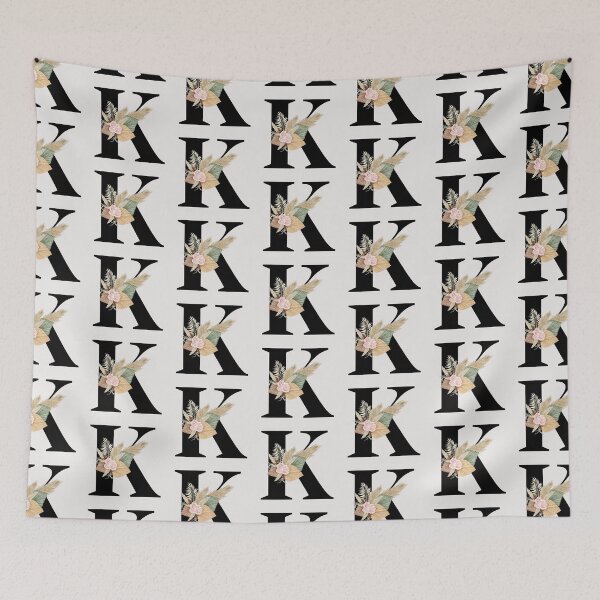 Item preview, letter k floral designed and sold by LU NA.
