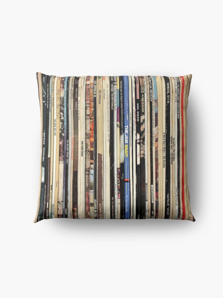 Alternate view of Classic Rock Vinyl Records Floor Pillow