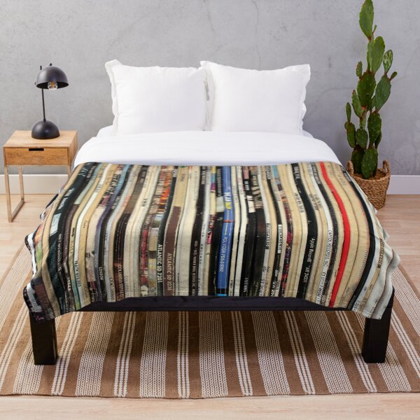 Classic Rock Vinyl Records Throw Blanket