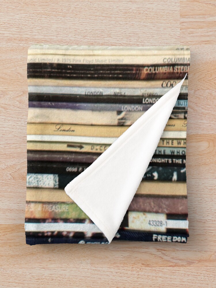 Alternate view of Classic Rock Vinyl Records Throw Blanket