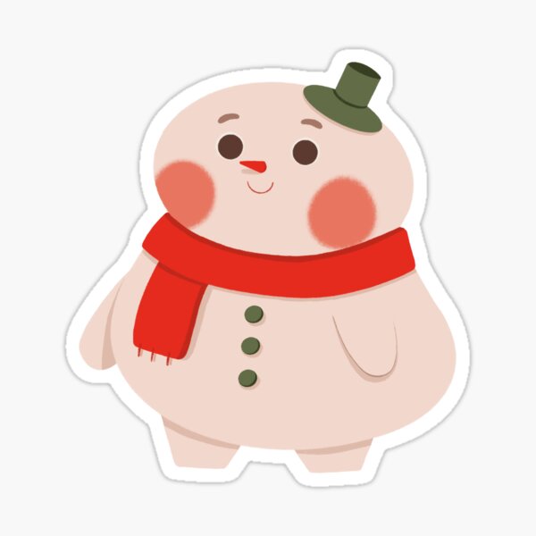Cute snowman for winter gifts Pegatina