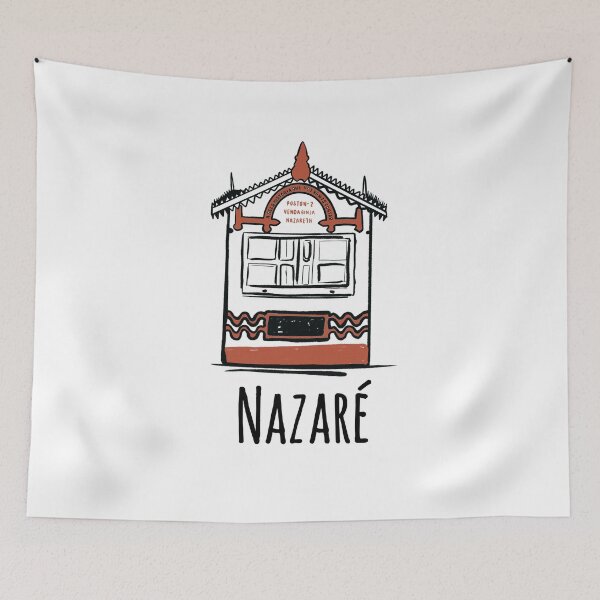 Item preview, Nazare Portugal city village Portugal big waves surfing nazare designed and sold by Tropical Blood.