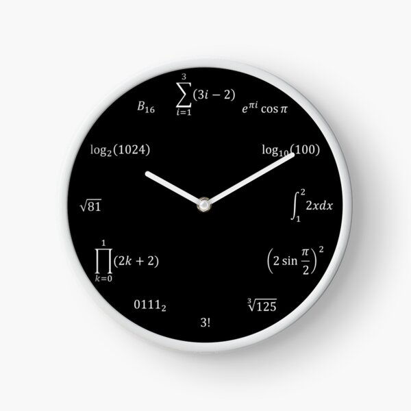 Math Equations and Notations Clock