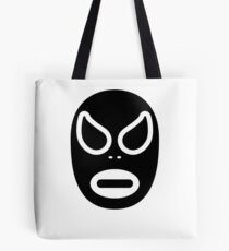 Lucha Libre // Mexican Wrestling Mask Black and White Tote Bag