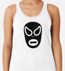 Lucha Libre // Mexican Wrestling Mask Black and White Women's Tank Top