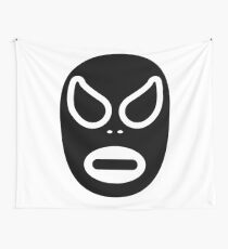 Lucha Libre // Mexican Wrestling Mask Black and White Wall Tapestry