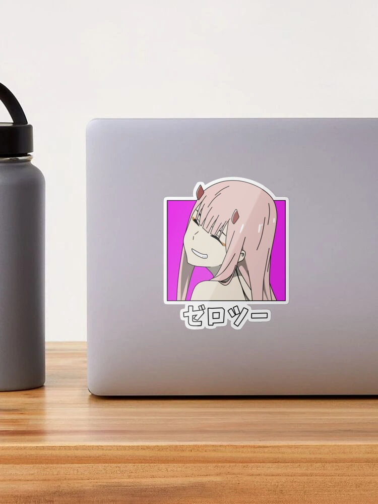 Cute smile zero two with japanese text