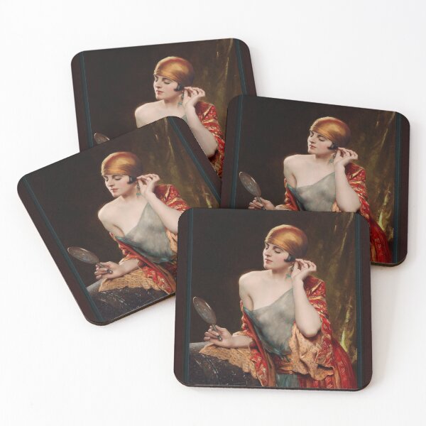 Item preview, The Studio Mirror  by Albert Henry Collings Remastered Xzendor7 Classical Art Old Masters Reproductions designed and sold by Xzendor7 Digital Art Creations.