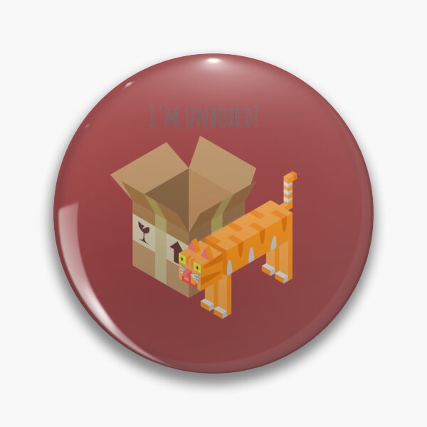 Item preview, A box and a ginger cat in funny boxed design with "I'm unboxed!" text designed and sold by RickSchoen.