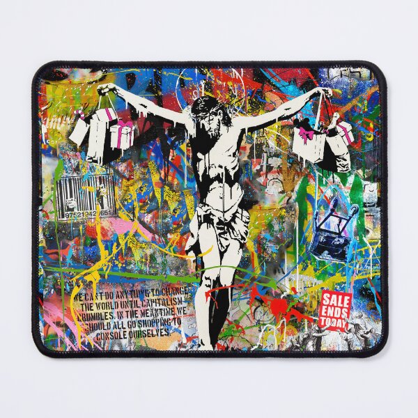 Item preview, Banksy Shopping Jesus Pop Street Art Mashup designed and sold by WE-ARE-BANKSY.