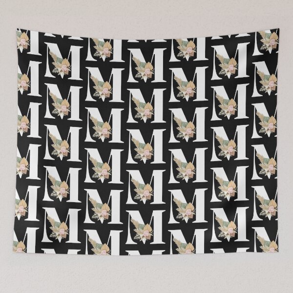 Item preview, letter m floral designed and sold by LU NA.