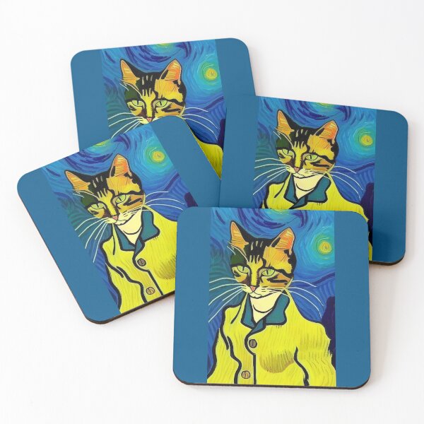 Item preview, Vincent van Mog (#42) Van Gogh cat [Create a set!] designed and sold by SolidEarthArt.