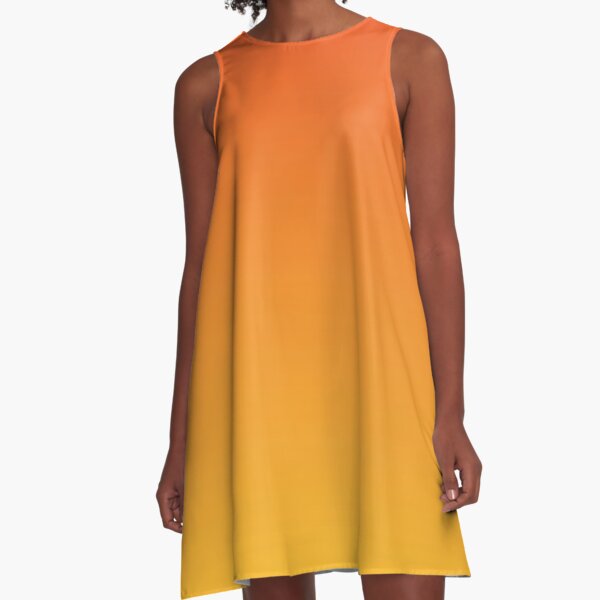 red orange yellow ombre dress