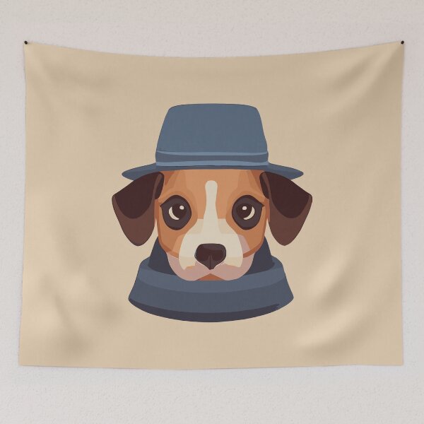 Item preview, Cute Dog Wearing a Hat designed and sold by MadSwellDesigns.
