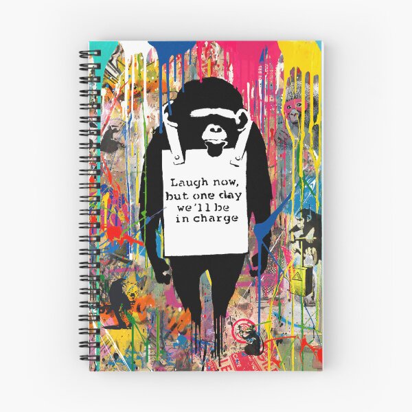 Item preview, Banksy Animals Graffiti Stencil Art Collage Laugh Now Chimp designed and sold by WE-ARE-BANKSY.