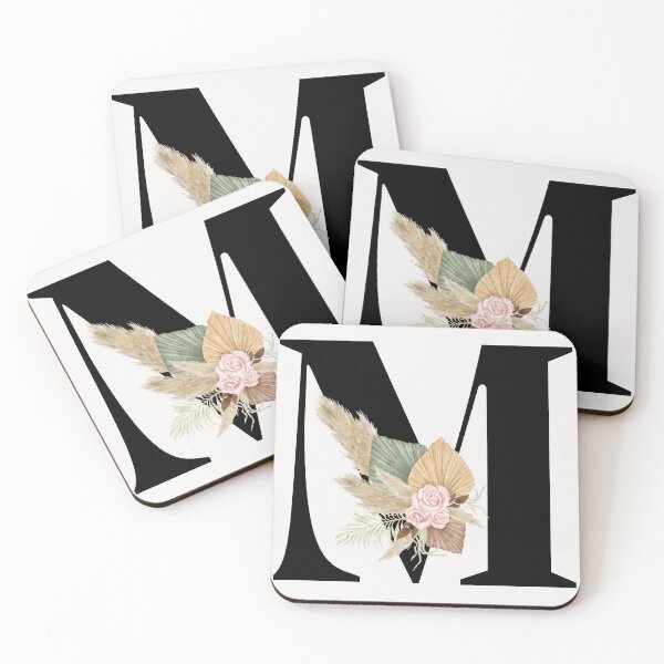 Item preview, letter m floral designed and sold by LU NA.
