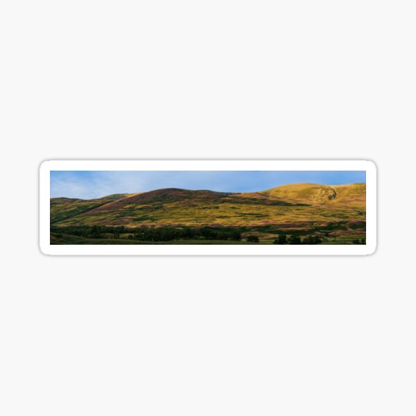 Panorama of Glen Clova in the Angus Glens in of Scotland Sticker