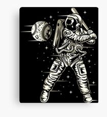 Space Baseball Astronaut Retro Vintage Canvas Print