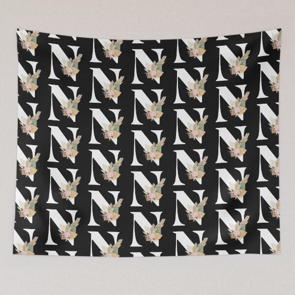 Item preview, letter n floral designed and sold by LU NA.