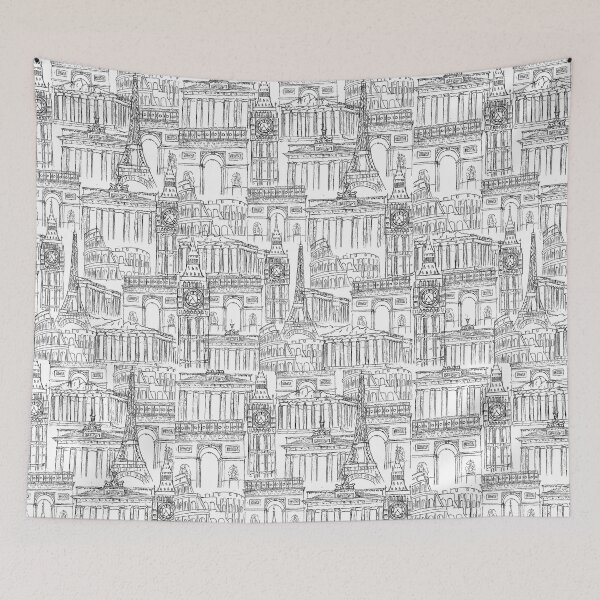 Item preview, Europe landmark drawing  designed and sold by ColorandColor.