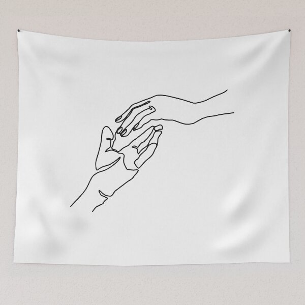 Item preview, Line Art Holding Hands, Love Hands designed and sold by MyTrueLove.