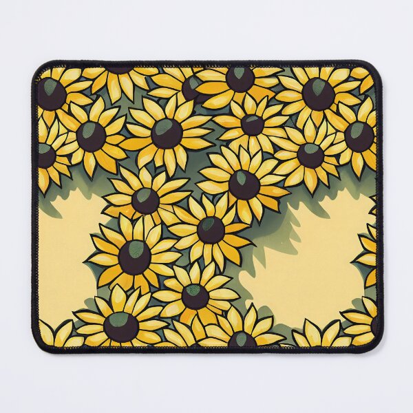 Item preview, Cute Bright Yellow Sunflowers on a Pale Yellow Background designed and sold by ClairesPatterns.